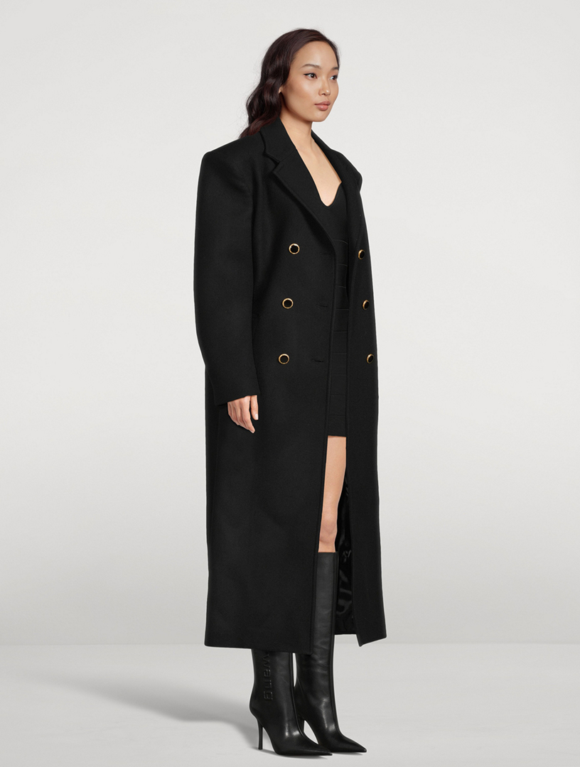 Oversized Double-Breasted Wool Coat