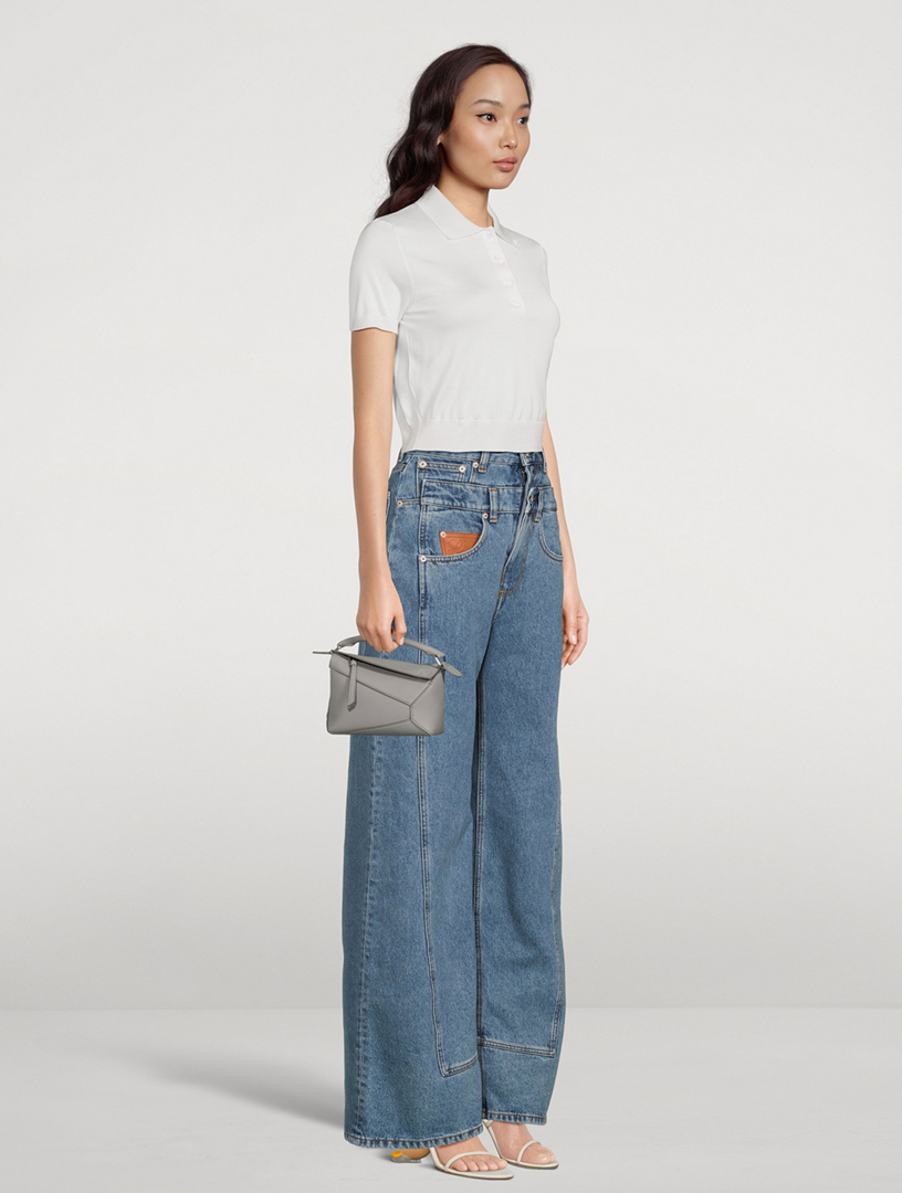 Mini Puzzle Edge Leather Bag