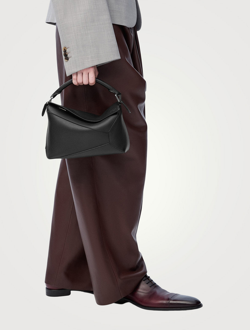 ハンドバッグ Loewe SMALL PUZZLE EDGE LANDSCAPE HANDBAG Small Puzzle Edge Landscape bag in nappa calfskin Brown - LOEWE
