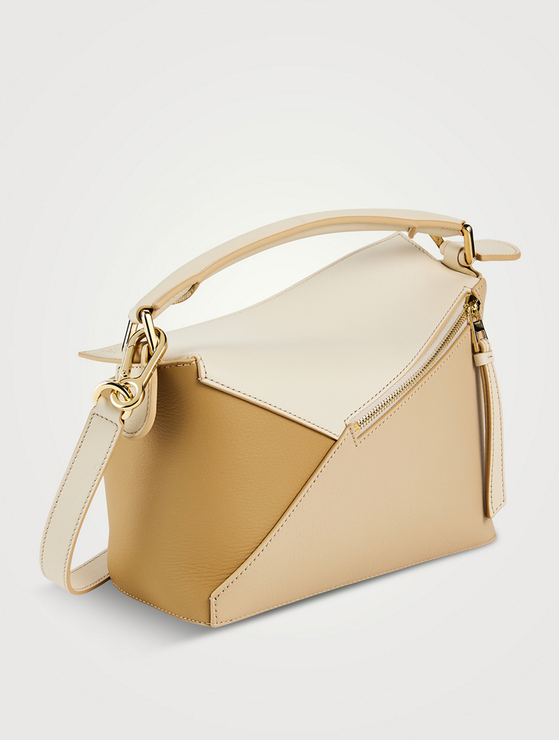 Small Puzzle Edge Leather Bag