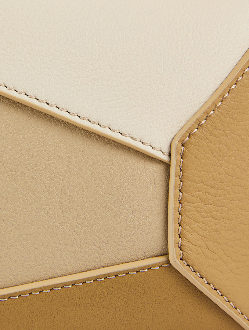 Small Puzzle Edge Leather Bag