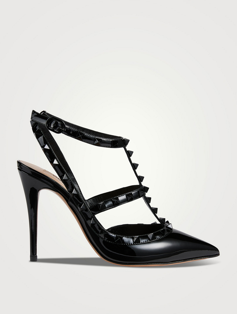 VALENTINO GARAVANI Rockstud Leather Ankle-Strap Pumps | Holt Renfrew