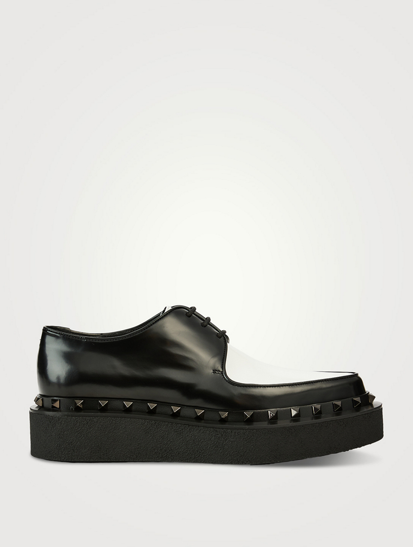 Rockstud M-Way Leather Derby Shoes