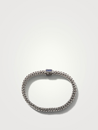 JOHN HARDY Classic Chain Reversible Bracelet With Blue Sapphire  Metallic