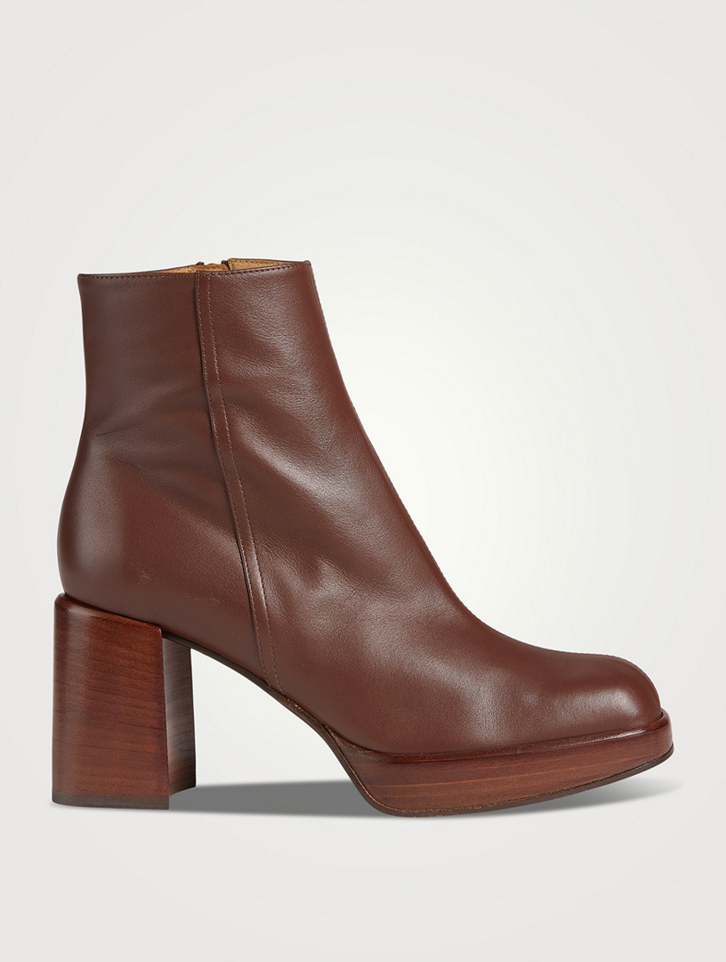 Platform on sale leather boots