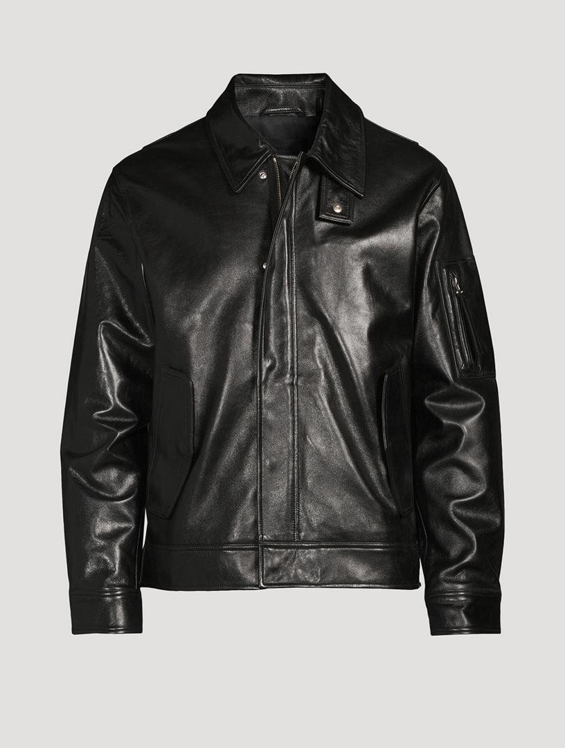 Helmut lang leather coat sale