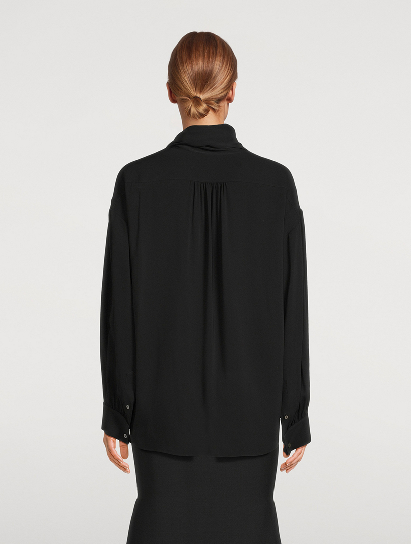 Darnelle Draped Silk Blouse