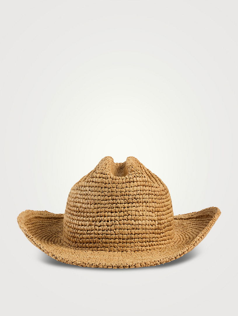 Chapeau de cowboy en raphia