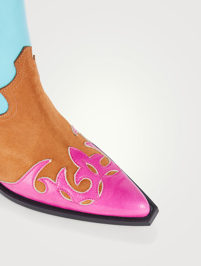 Mixed-Media Western Boots