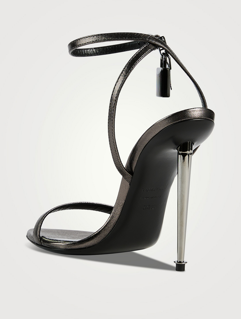 TOM FORD Metallic Leather Sandals With Padlock | Holt Renfrew