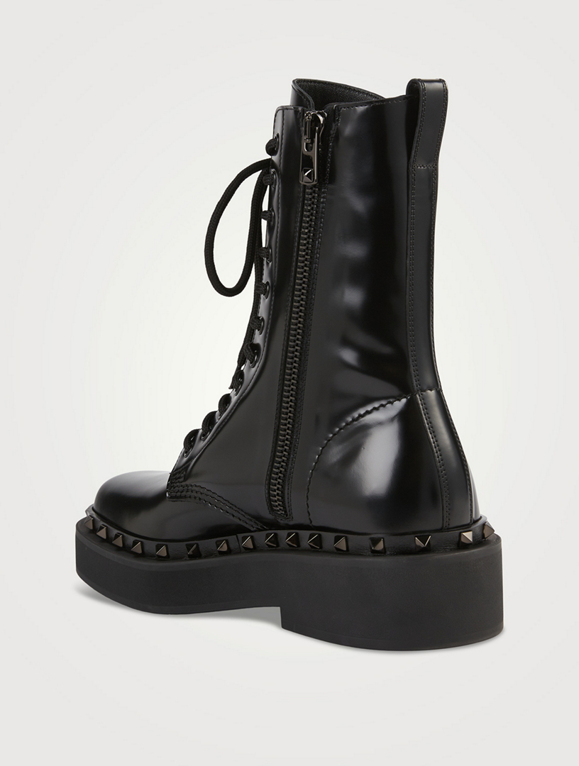 VALENTINO Rock Stud Combat Boot - 靴