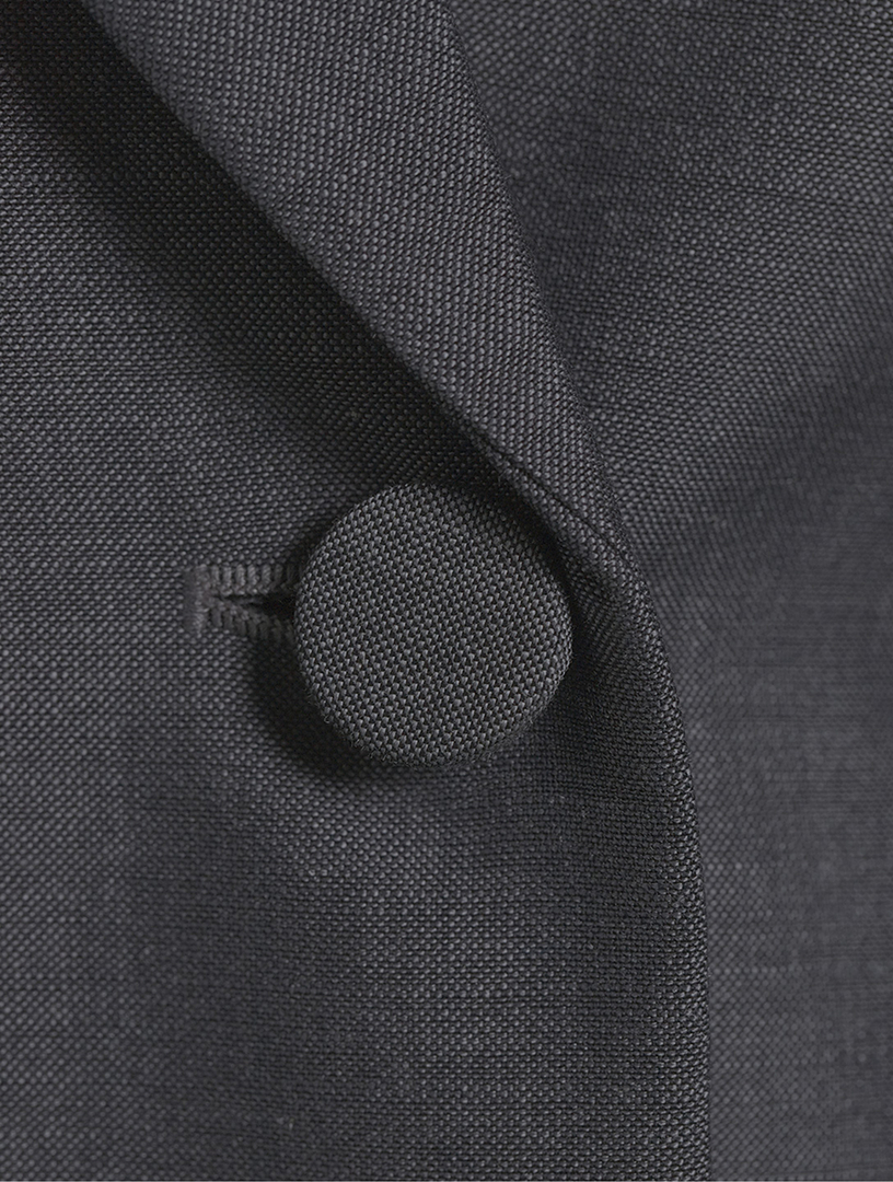 Double-Breasted Mohair And Wool Blazer