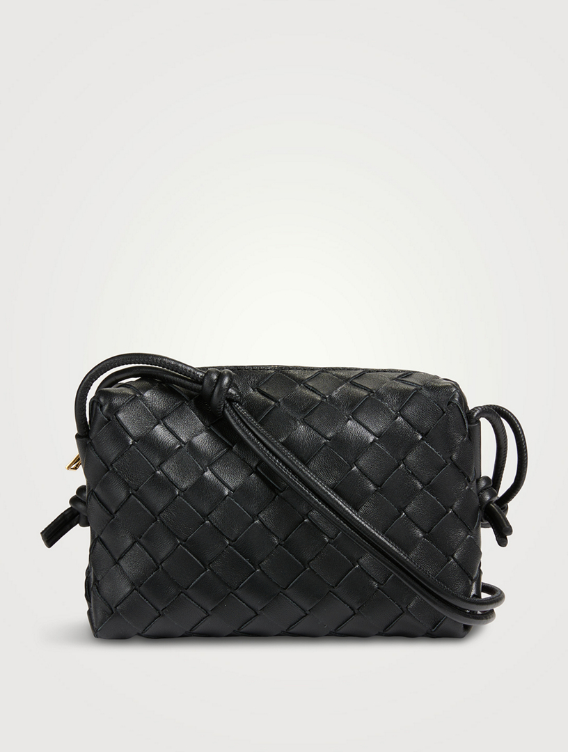 BOTTEGA VENETA Mini Loop Intrecciato Leather Crossbody Bag