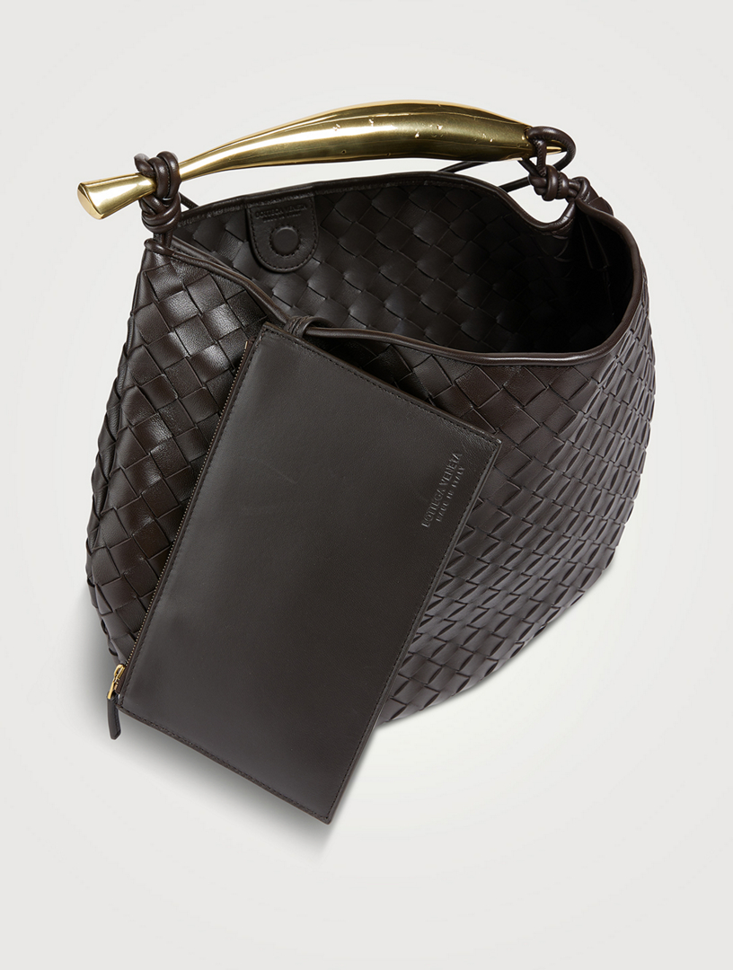 Sardine Medium Leather Tote Bag in Neutrals - Bottega Veneta
