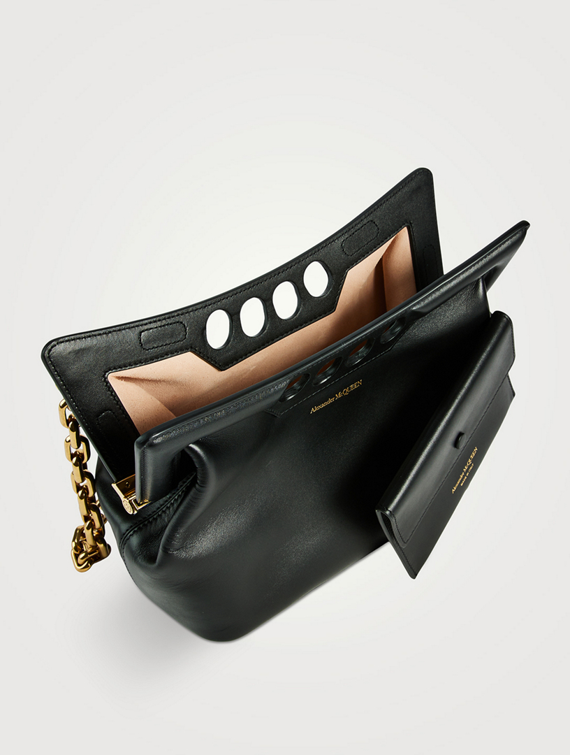 MCQUEEN Small The Peak Leather Shoulder Bag | Holt Renfrew