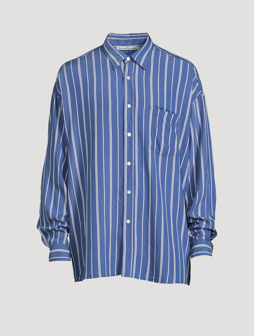 Fluid Striped Long-Sleeve Shirt