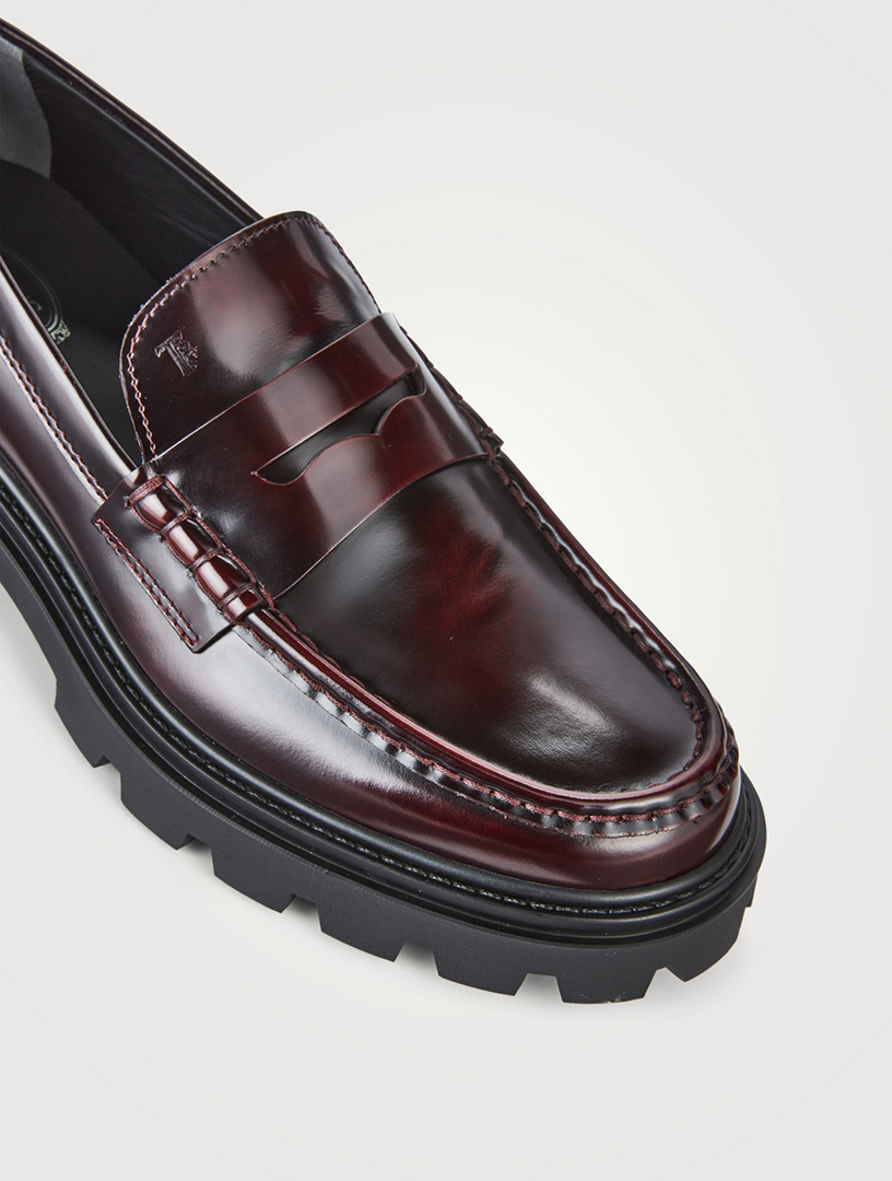 Lug sole penny loafers sale