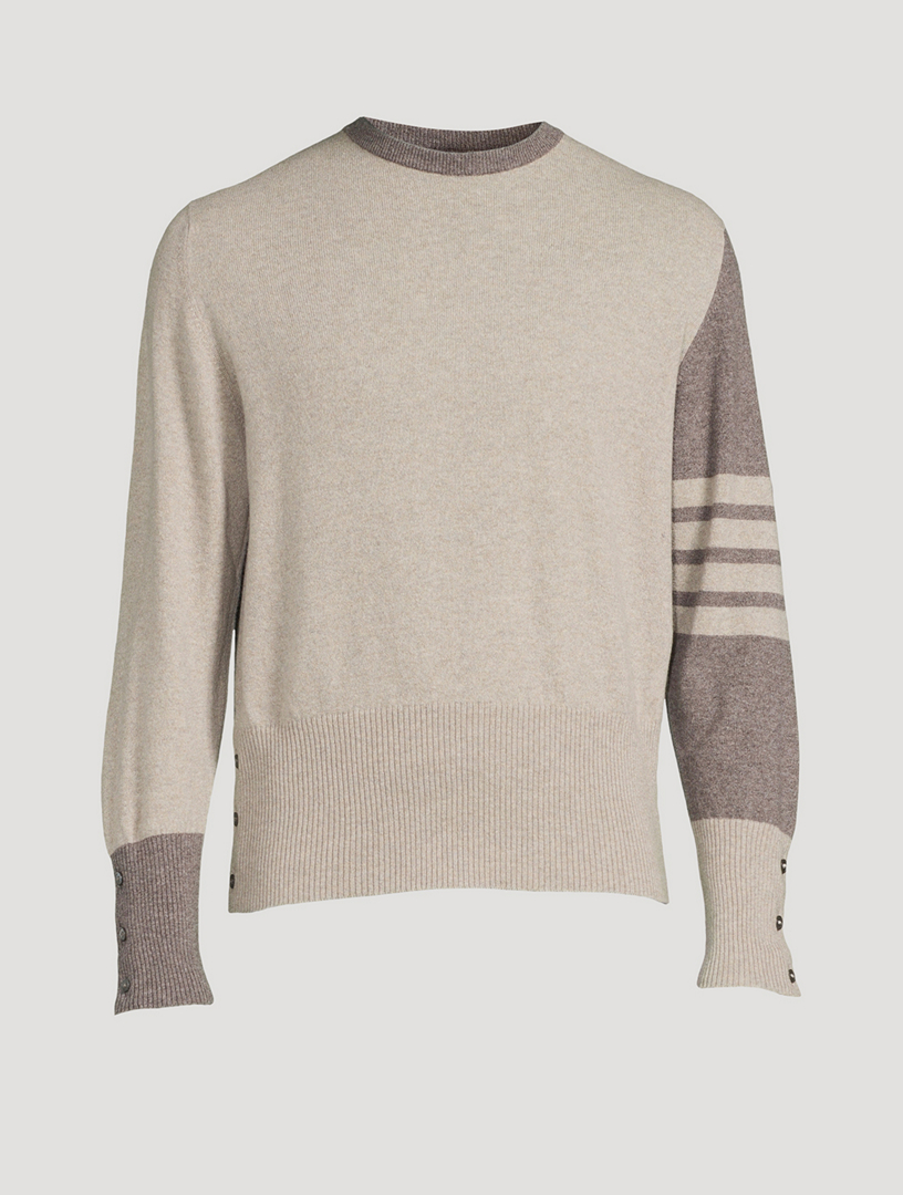 THOM BROWNE Funmix Cashmere Crewneck Sweater | Holt Renfrew