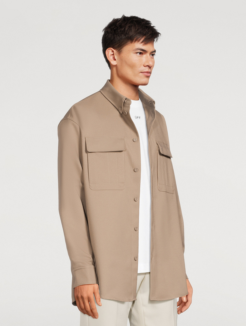 OFF-WHITE Long-Sleeve Military Overshirt | Holt Renfrew