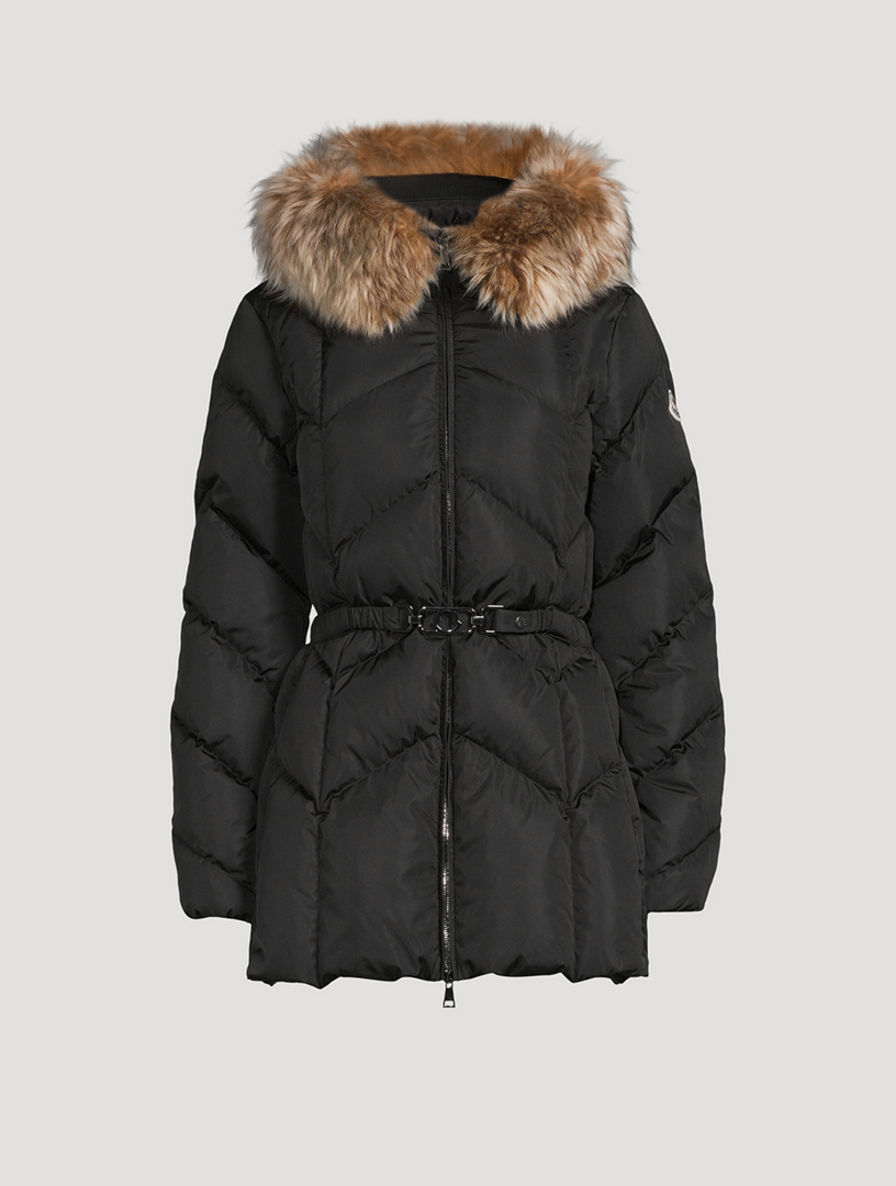 Designer fur clearance hooded coats women's