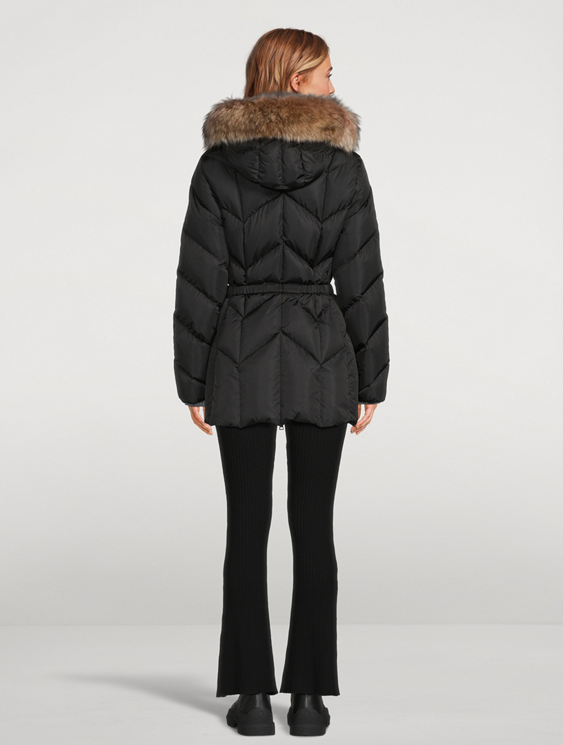 MONCLER Loriot Faux Shearling-Trimmed Down Jacket | Holt Renfrew