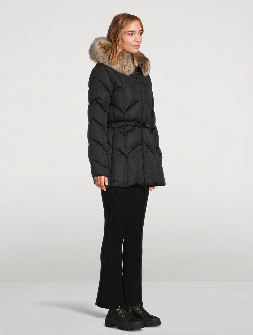 MONCLER Loriot Faux Shearling-Trimmed Down Jacket | Holt Renfrew