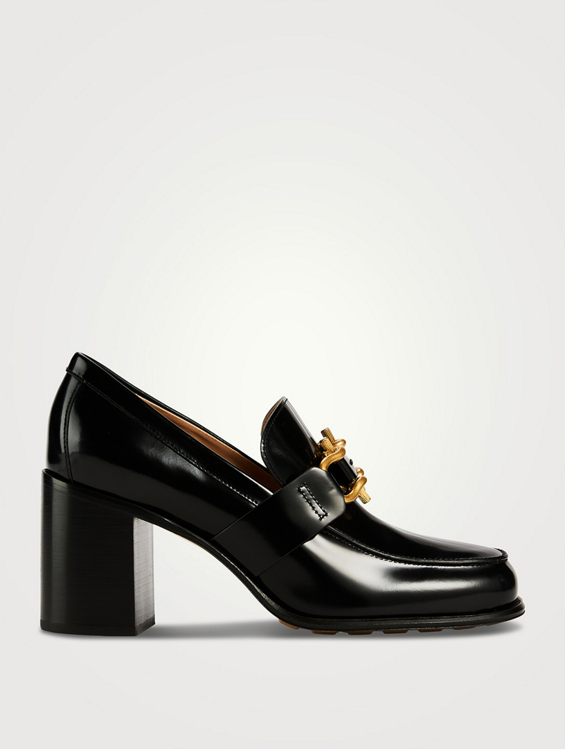 PRADA Chocolate Brushed Leather Loafers