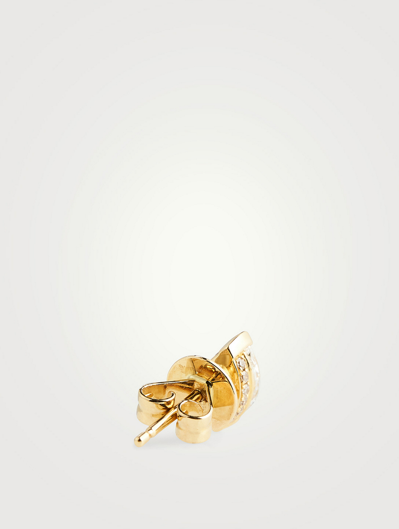 18K Gold Diamond Marquise Halo Stud Earrings