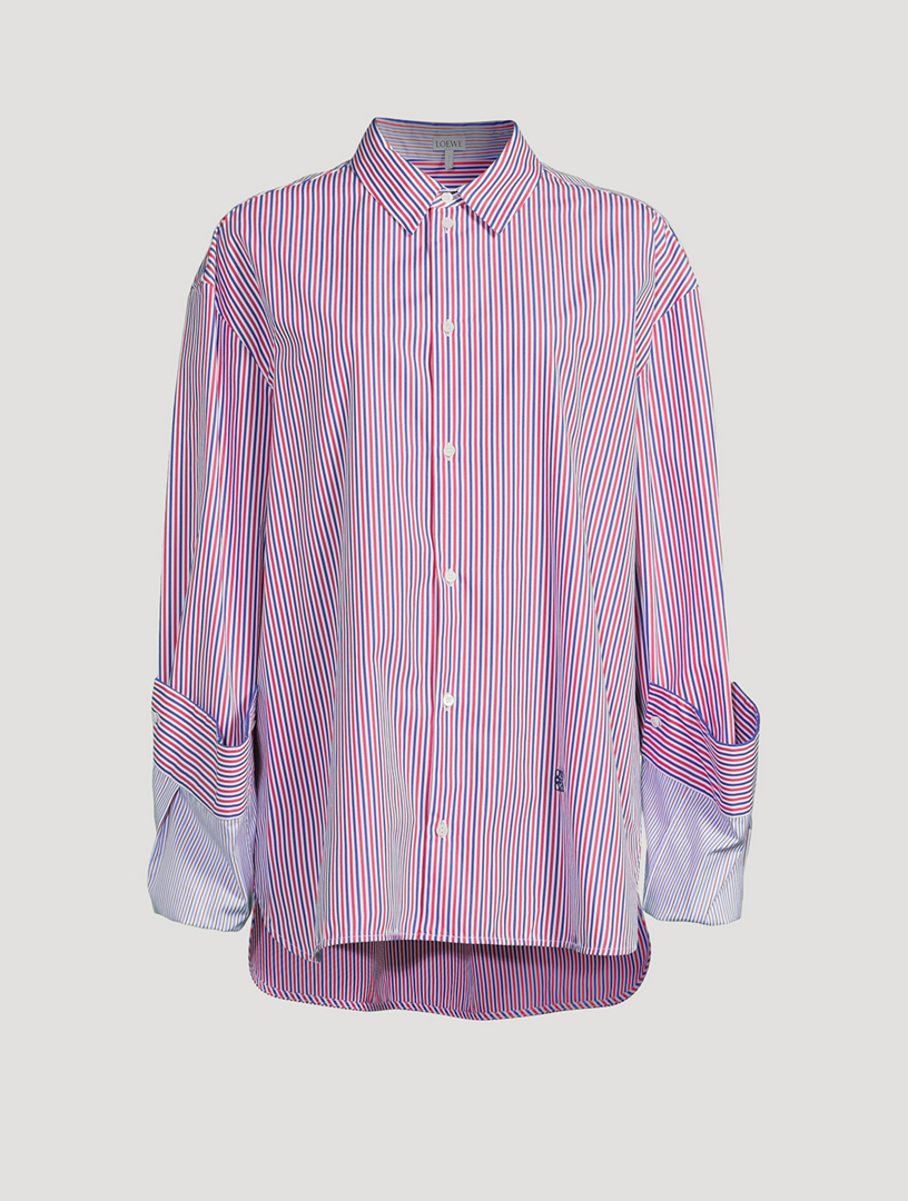 LOEWE Cotton Shirt In Stripe Print | Holt Renfrew