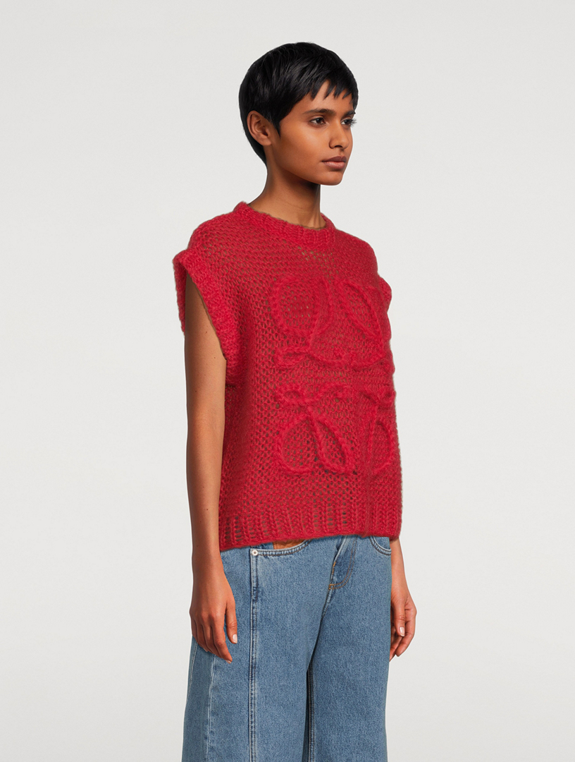 LOEWE Anagram Mohair-Blend Sweater Vest | Holt Renfrew