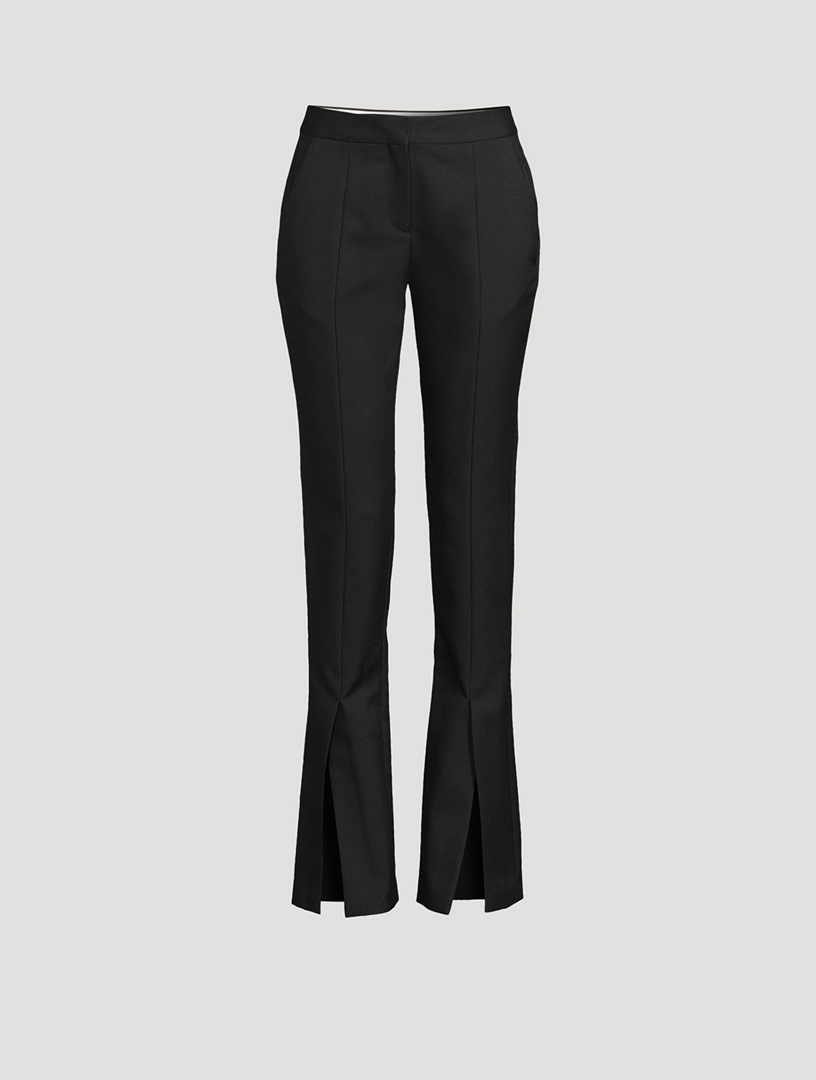 Celine Black Wool Flare Bell Bottom Trouser Pants MADE IN FRANCE