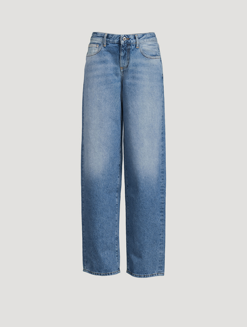 Off white best sale blue jeans