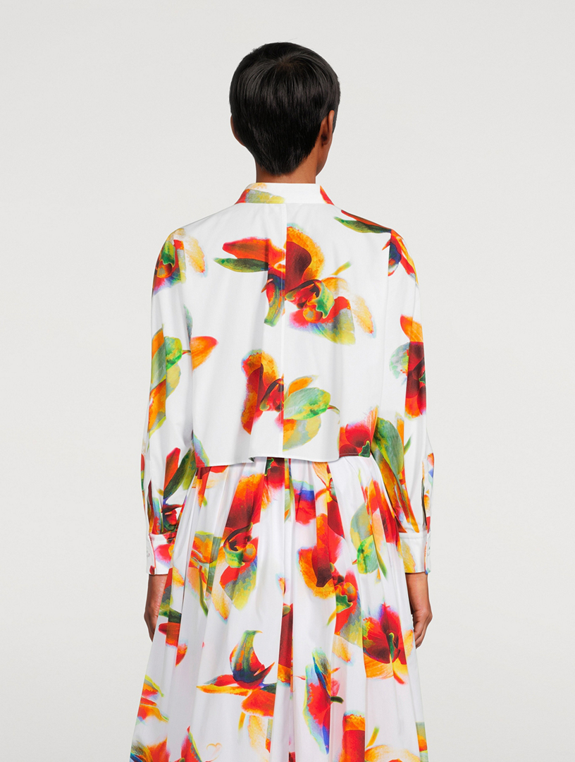 Poplin Shirt Solarised Orchid Print