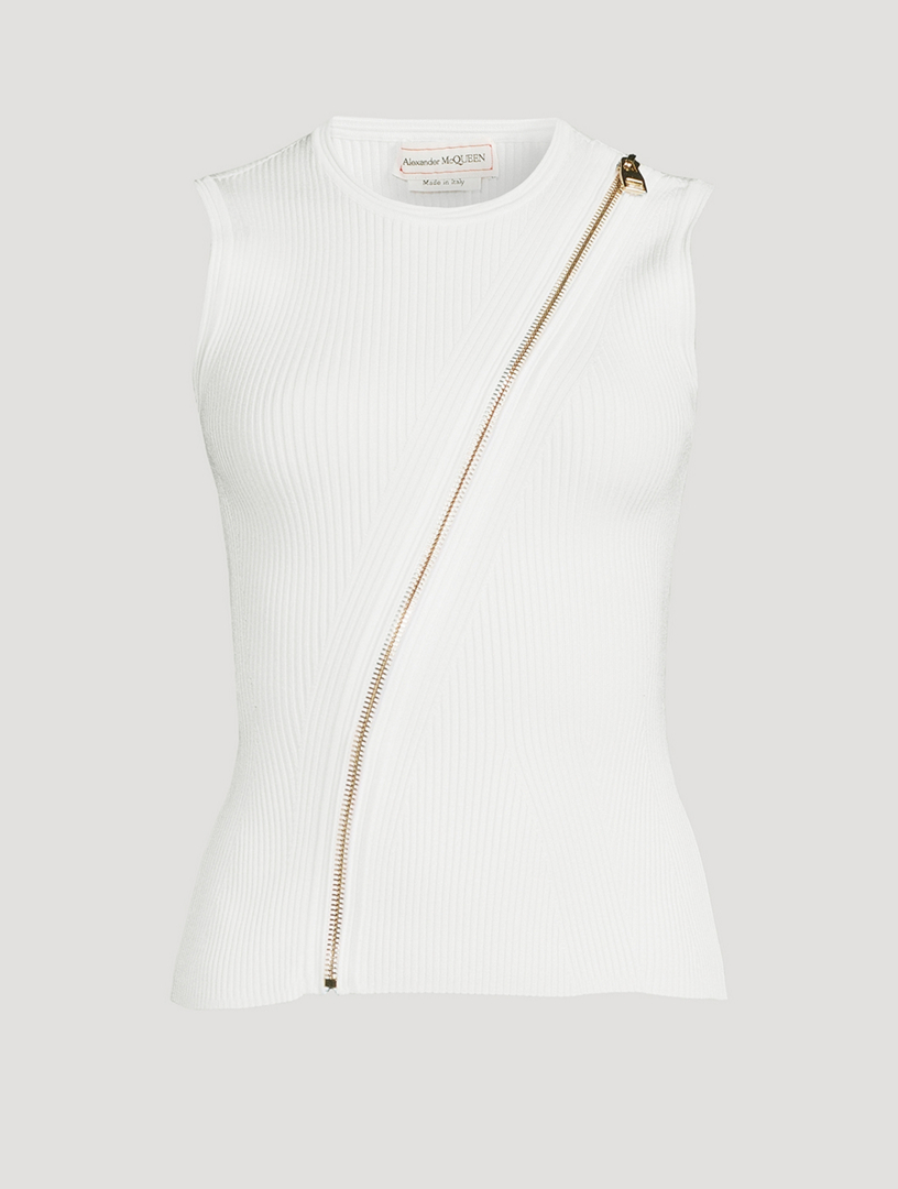 Slashed Knit Shell