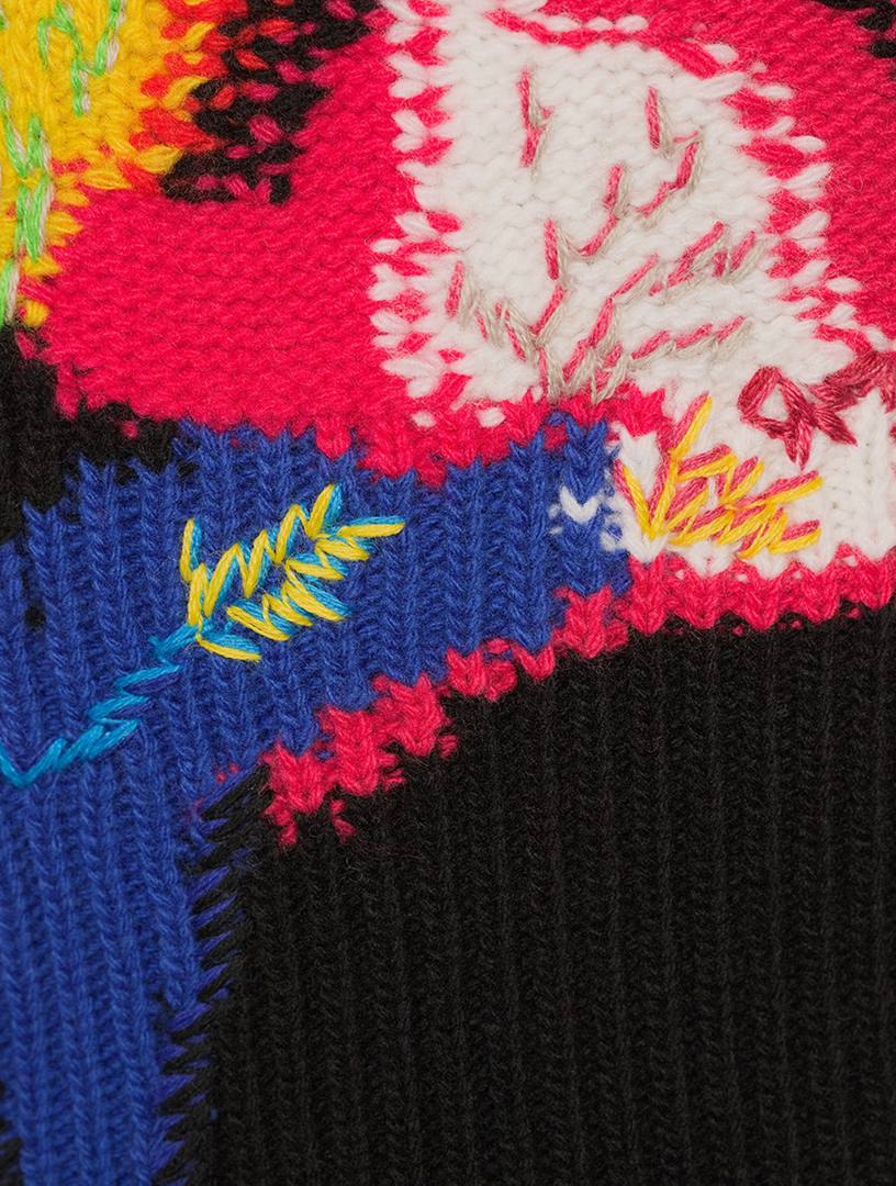 Solarised Orchid Wool Cocoon-Sleeve Sweater