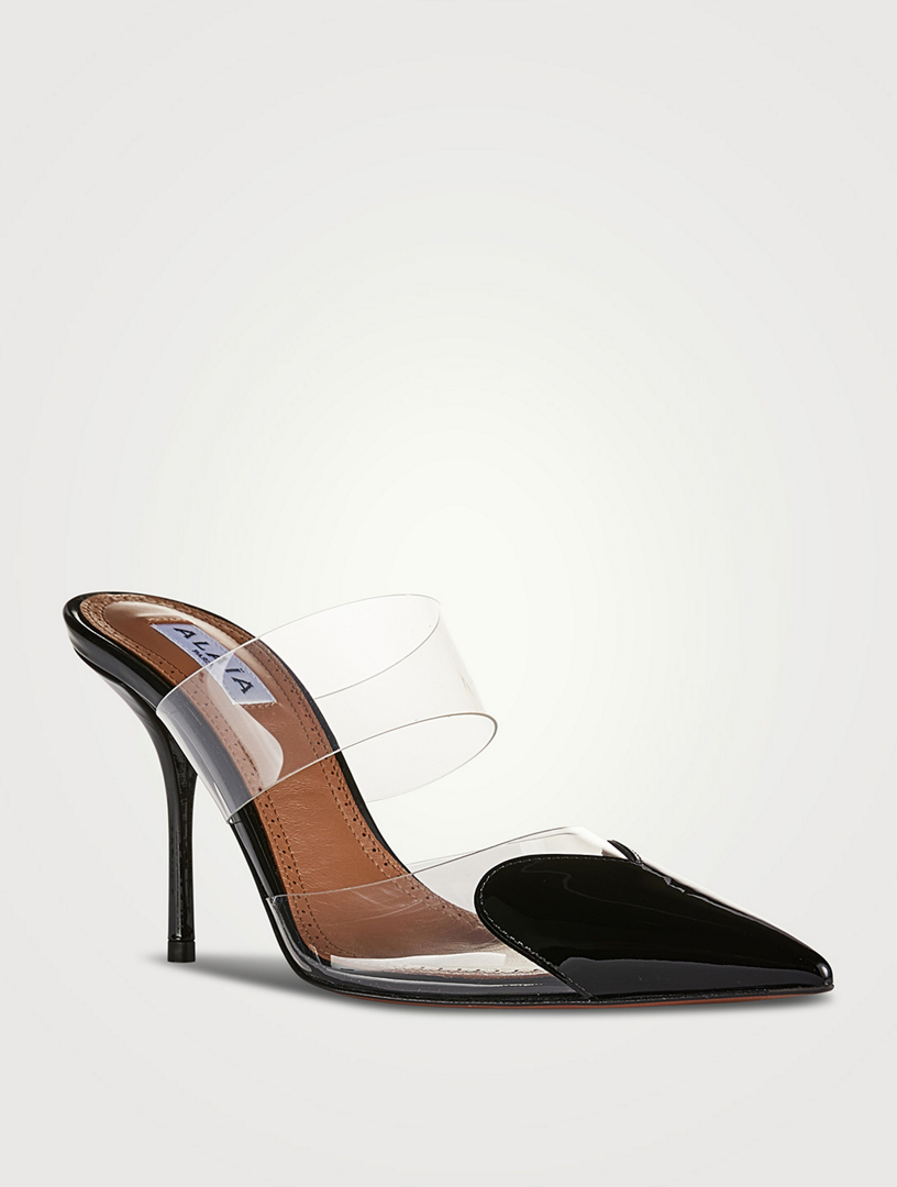Black designer mules outlet