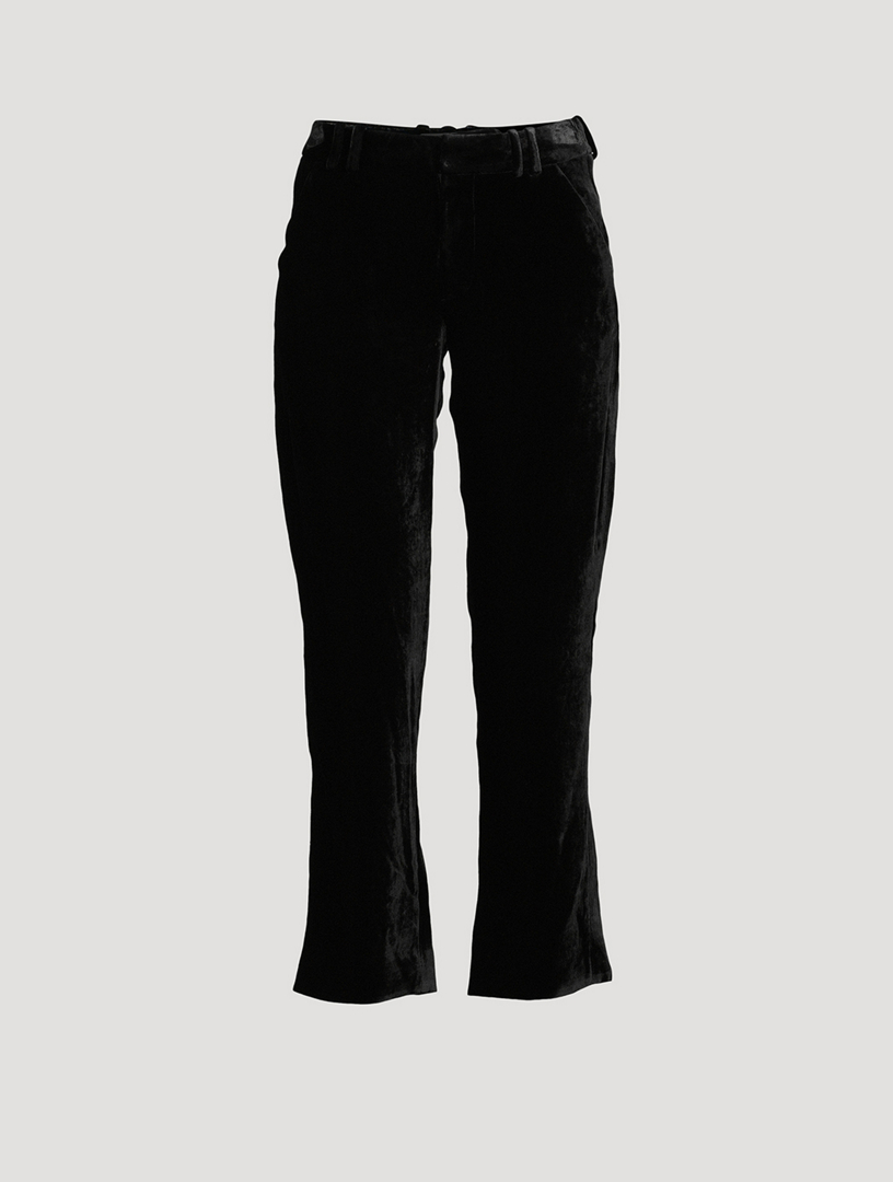 Velvet Bootcut Trousers