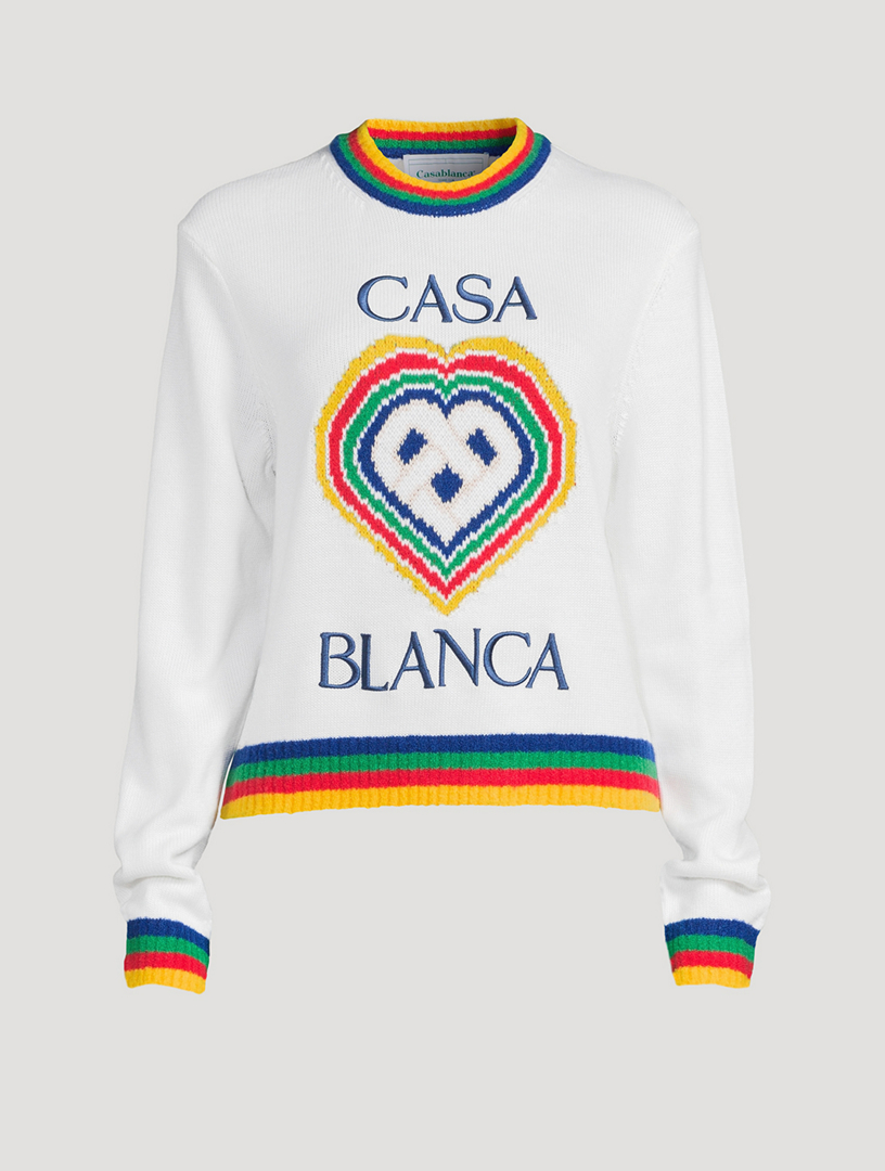 CASABLANCA Heart Intarsia Sweater | Holt Renfrew