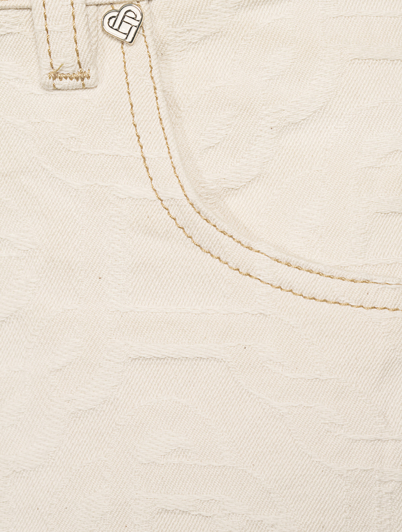 Monogram Jacquard Denim Skirt
