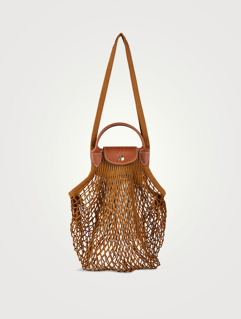 Longchamp Filet Cotton Net Shoulder Tote Bag