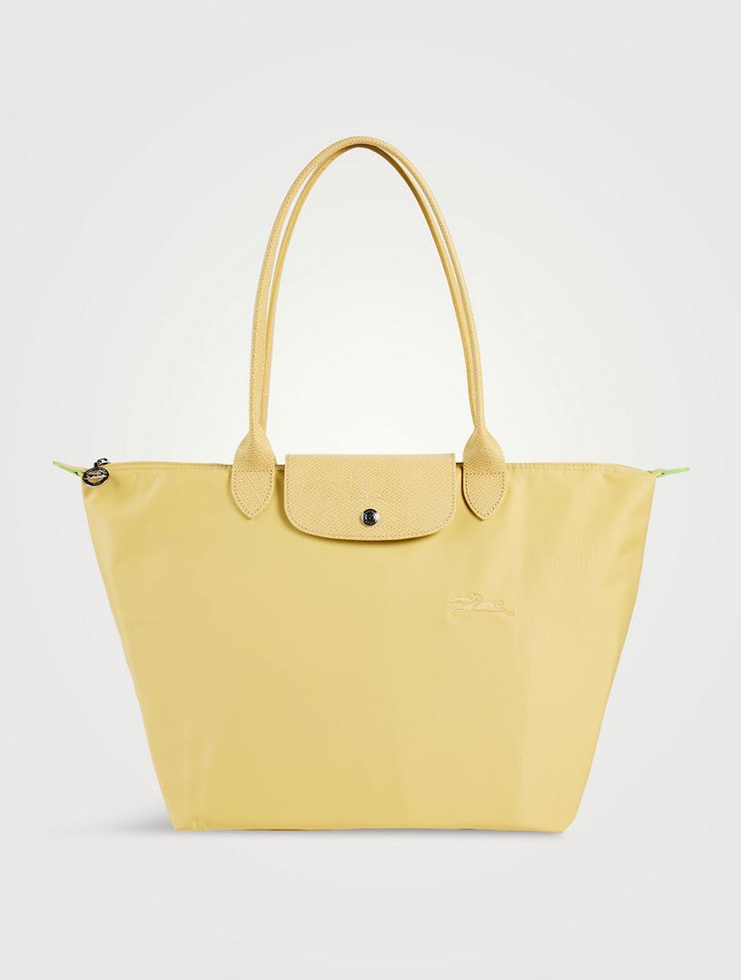 Longchamp BLE PLIAGE XTRA Pouch - Yellow Leather (Lemon) NEW with Tags