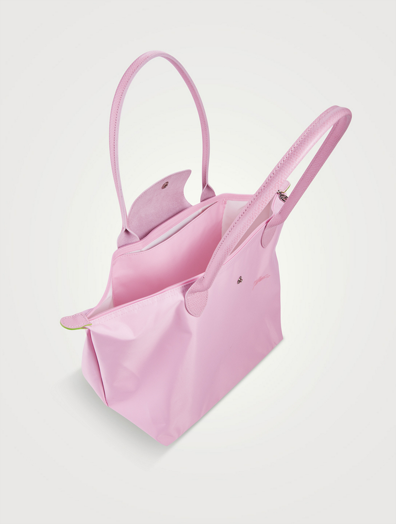 Longchamp Small Le Pliage Recycled Canvas Shoulder Tote in Pink