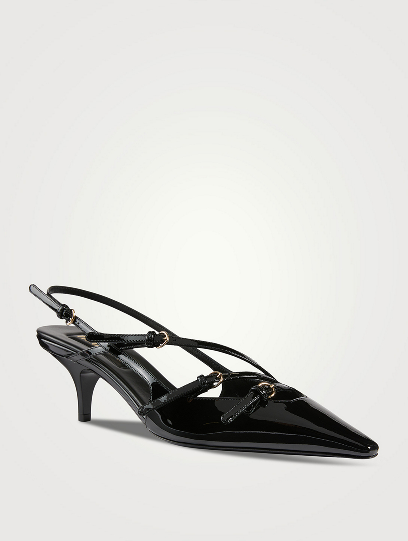 MIU MIU Black Suede Leather Peep Toe Double Bow Pump Heel 37.5 7.5 Shoes