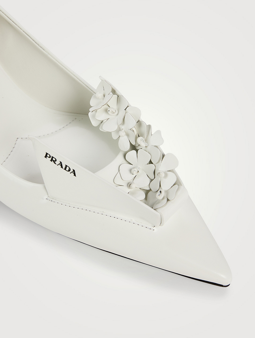 Prada kitten heel on sale pumps