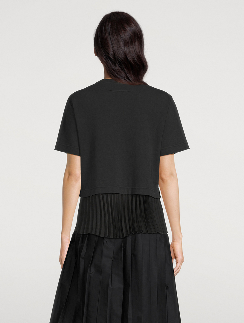 MM6 MAISON MARGIELA Layered Pleated Hem T-Shirt | Holt Renfrew
