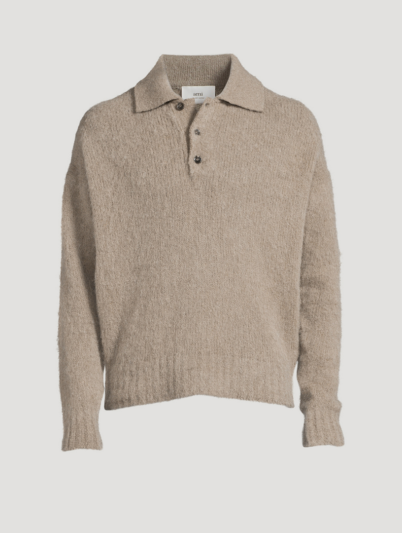 Wool And Alpaca Polo Sweater