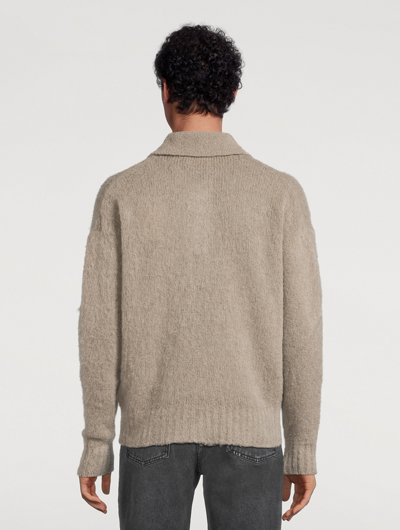 Wool And Alpaca Polo Sweater