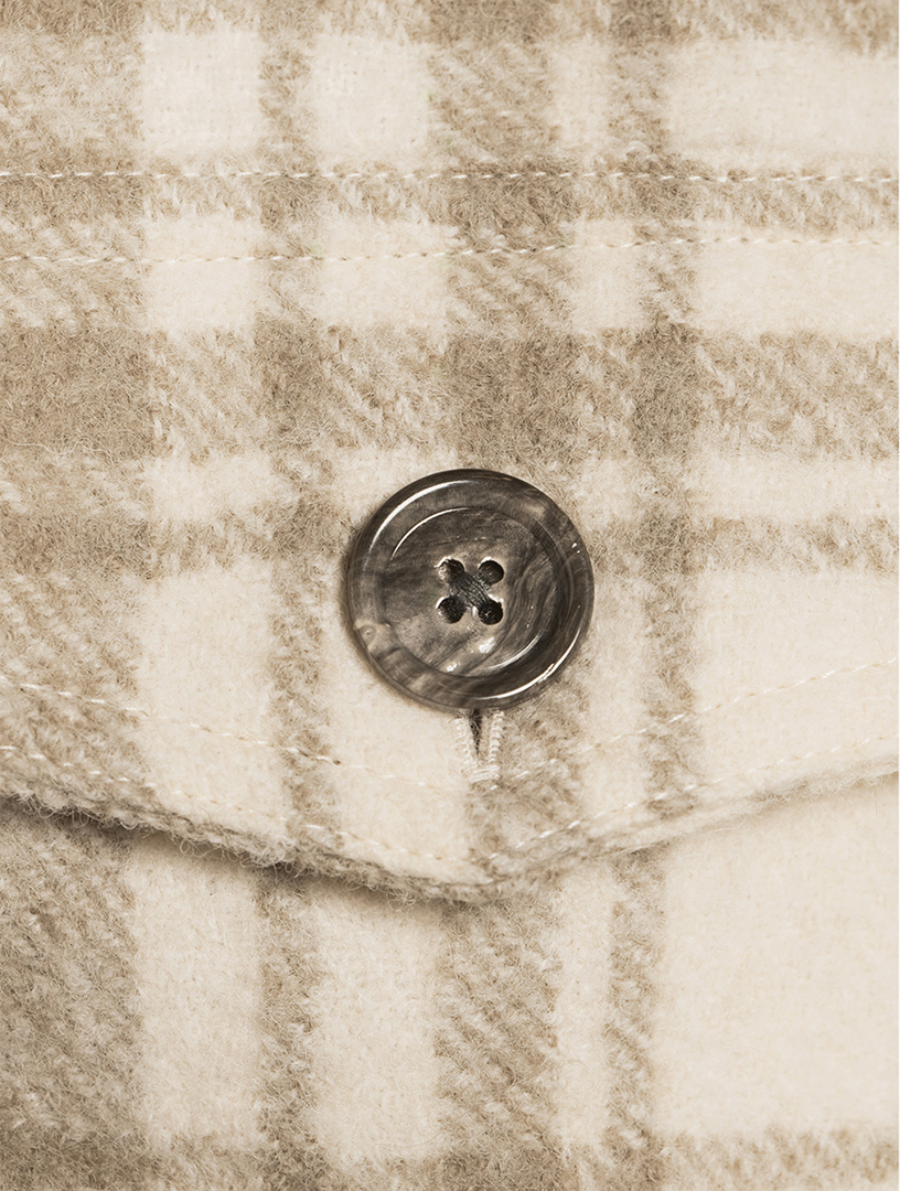 Wool Overshirt Plaid Print