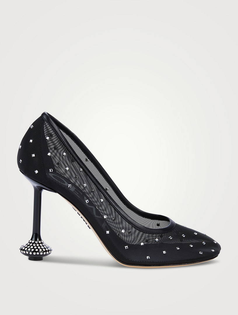 Toy Embellished Mesh Pumps