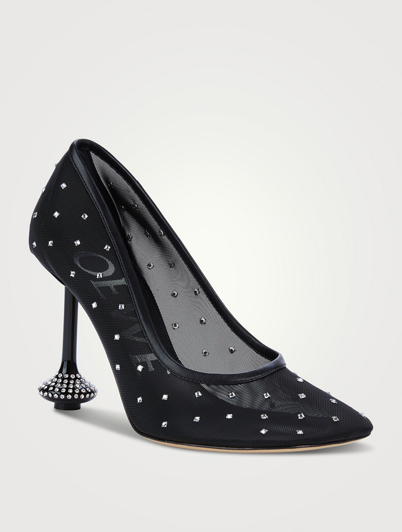 Toy Embellished Mesh Pumps